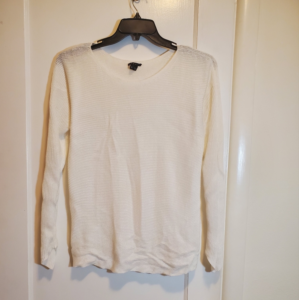 Theory long sleeve linen sweater